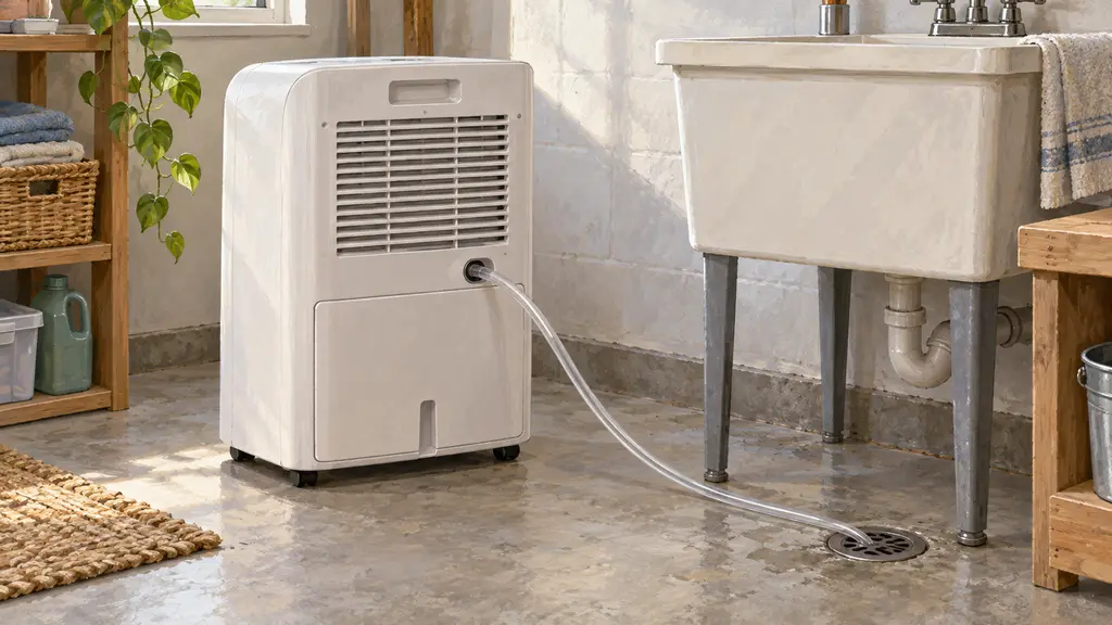 Illustration: A domestic dehumidifier for removing excess moisture