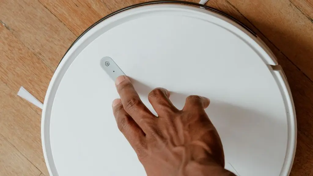 A robot vacuum on the floor